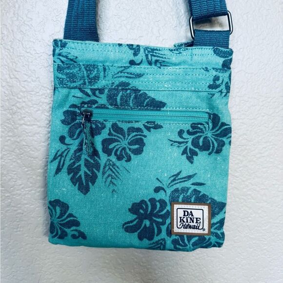 Hawaii Blue Turquoise Hibiscus Floral Crossbody Bag Purse - Picture 4 of 7